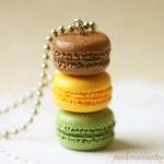 Macaron Jewelry - Trio Macarons Necklace