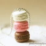 Macaron Jewelry - Trio Macarons Necklace -..