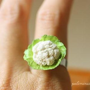 Mini Food Jewelry - Cauliflower Art Ring