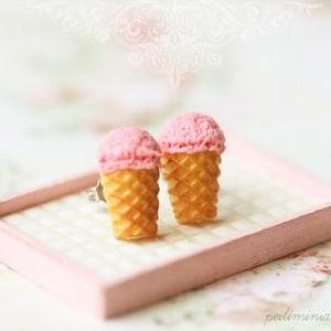 Dessert Earrings - Ice Cream Earrings Stud