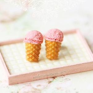 Dessert Earrings - Ice Cream Earrings Stud