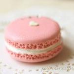 Macaron Necklace - Sweet Pink Macaron With..