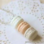 Macaron Jewelry - Trio Macarons Necklace - Milk..