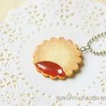 Cookie Jewelry - Cookie Necklace - Strawberry Jam..