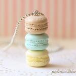 Macaron Jewelry - Trio Macarons Necklace - Softly..