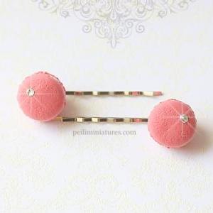 Pink French Macarons Hair Bobby Pin - Hair Clips