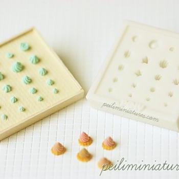 Miniature Clay Mold Push Mold for Dollhouse Miniature Piped Cream, Meringues, Cake Decor Toppings